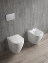 Coppia di Sanitari Filo Muro della Serie Sophia Completa di WC, Bidet, Sedile Softclose e Fissaggi