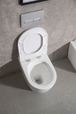 Coppia di Sanitari Filo Muro a Terra della Serie Dara Completa di WC, Bidet, Sedile Softclose e Fissaggi