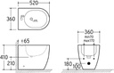 Coppia di Sanitari Filo Muro a Terra della Serie Dara Completa di WC, Bidet, Sedile Softclose e Fissaggi