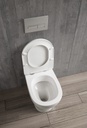 Coppia di Sanitari Filo Muro a Terra della Serie Greta Completa di WC, Bidet, Sedile Softclose e Fissaggi