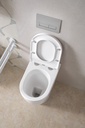 Coppia di Sanitari Filo Muro a Terra della Serie Agata Completa di WC, Bidet, Sedile Softclose e Fissaggi