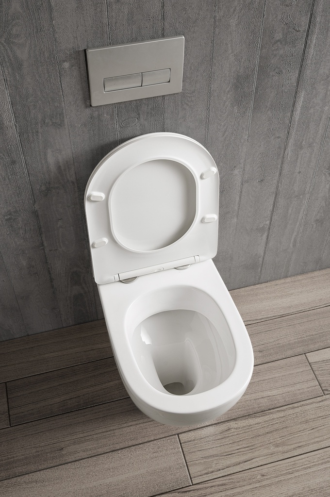 Coppia di Sanitari Sospesi della Serie Greta Completa di WC, Bidet, Sedile Softclose e Fissaggi