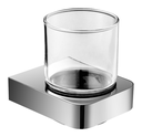 Chromed Brass and Zinc Tumbler Holder with a Crystal Glass of the Concept Serie