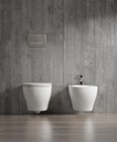 Coppia di Sanitari Sospesi della Serie Greta Completa di WC, Bidet, Sedile Softclose e Fissaggi