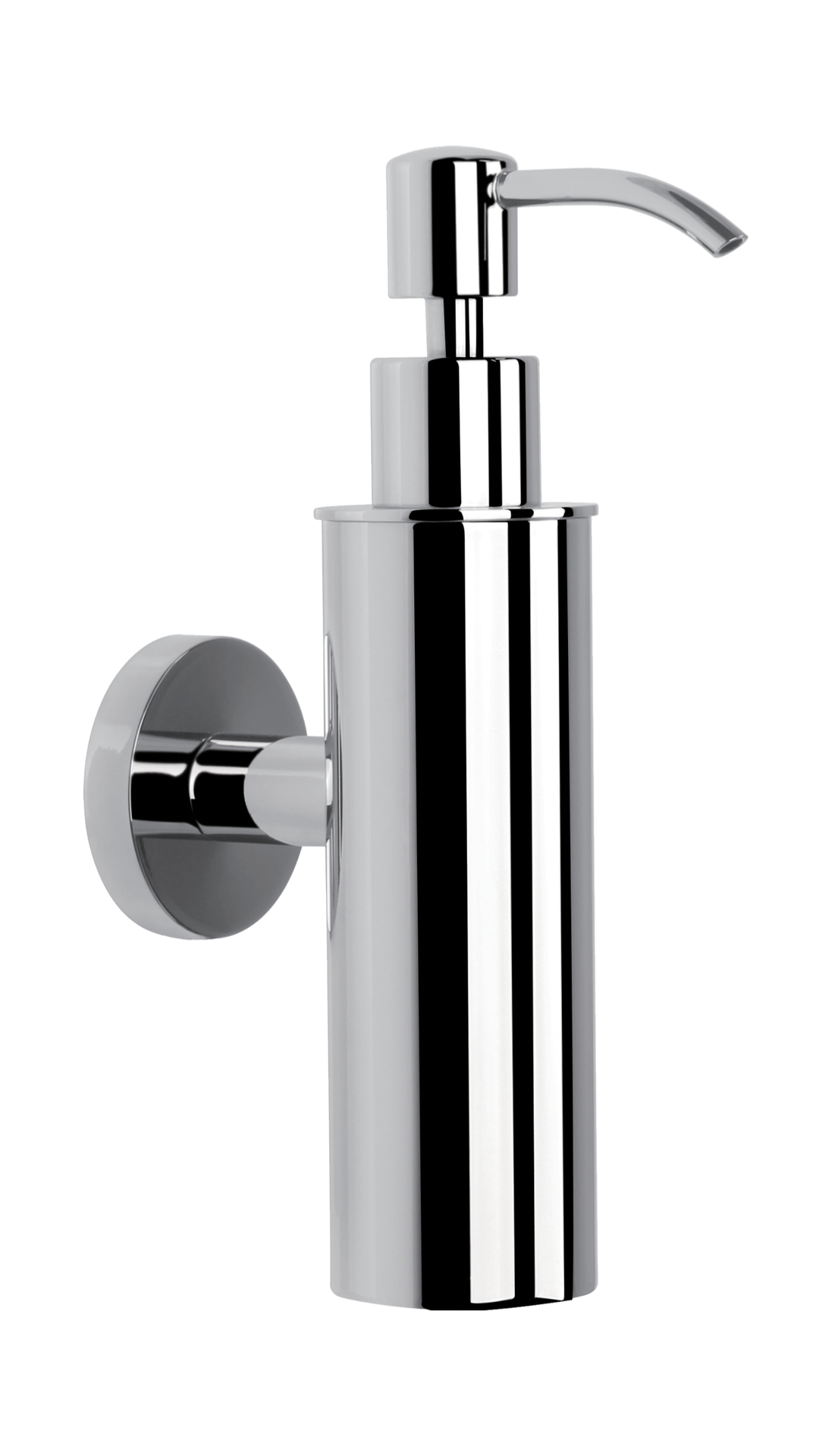 Dispenser Sapone Liquido con Supporto in Ottone Cromato e Recipiente in  Cristallo Satinato con Erogatore e Design Squadrato della Serie Skyline